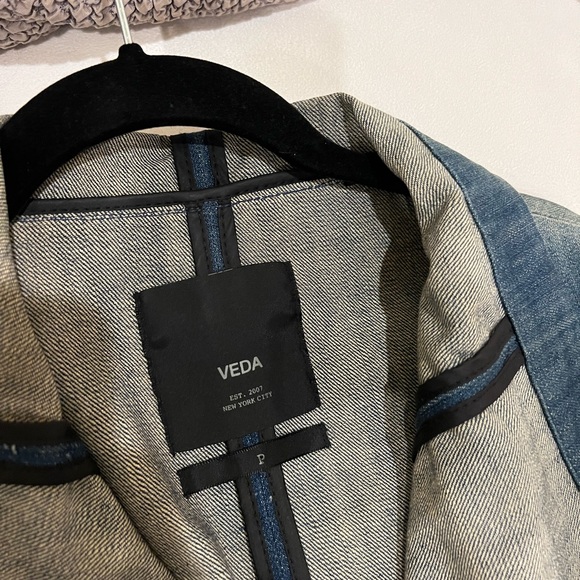 Veda Denim & Leather Jacket - Picture 3 of 4